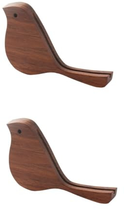 STOBOK 2 Stk Vogelkalenderhalter Urlaubsplatzhalter Tischmenühalter Namensschild Aus Holz Vintage Platzhalter Tischnamensschild Vintage-dekor Tischdekoration Nussbaum Weihnachtsplatz Bild