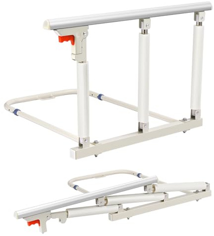 Brolteja Barrière de lit pour Personnes Agées, Barrière de sécurité Pliable pour Personnes âgées,Rail de lit de Sécurité,Barre d'Appui Anti Chutes,pour Personnes âgées Handicapées(70x45CM)