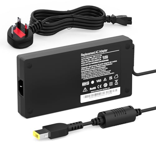 230W Laptop Charger Compatible with Lenovo Legion 5 7 5P C7 S7 Y540 Y545 Y740 Y730 Y900 Y910 Y920 Y7000 Thinkpad P1 P73 P53 P72 P52 P71 P51 P70 ADL230NDC3A ADL230NLC3A Power Adapter Supply