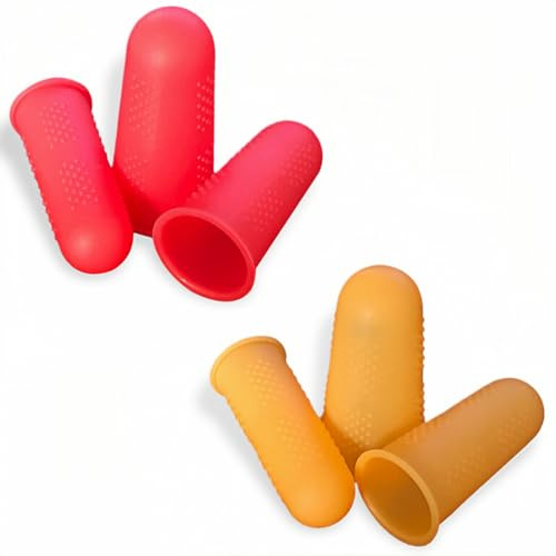 JEYORZY 6 piezas Dediles de Silicona manos,Protector de Dedos Gel Funda Finger Protector Casquillos Dedos Mano de Silicona Manga de Dedos,para Agrietamiento de Dedo Gatillo de Dedo