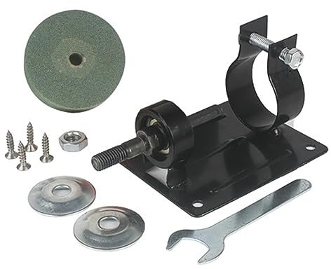 Smerigliatrice da Banco, Coltello in ceramica Mola abrasiva Coltello Grinder Jade Mini Lucidatrice elettrica fai-da-te Staffa Coperchio protezione Supporto ruota,per rettifica, lucidatura e perforazi