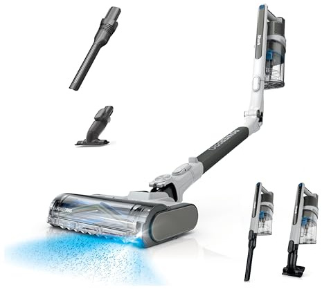 Shark PowerPro Flex Reveal Plus Cordless Vacuum, FloorDetect & Dirt-Reveal Technology, HEPA Filter, for Carpets & Hard Floors, Up to 50-Minute Runtime, Powerful Pet Hair Pickup, Java, IZ382H