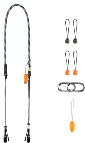 PGYTECH Camera Shoulder Strap Slim Outdoor Style, Adjustable 32.2-53.5in Quick Release Neck Strap for Compact Camera/Mirrorless/Phone, Abrasion-resistant, 66.1lb Capacity, Aurora Blue