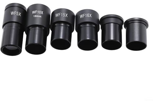 Besttoolifes Weitwinkel-Okular für biologisches Mikroskop, WF5X WF10X WF15X WF16X WF20X WF25X, 23,2 mm Durchmesser, Aluminiumlegierung, Monokular (WF5X/20)