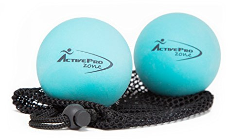 ActiveProZone Therapy Massage Ball - Instant Muscle Pain Relief. Proven Effective for Myofascial Release, Deep Tissue Pressure, Yoga & Trigger Point Treatments. Set - 2 Extra Firm Balls W/Mesh Bag.