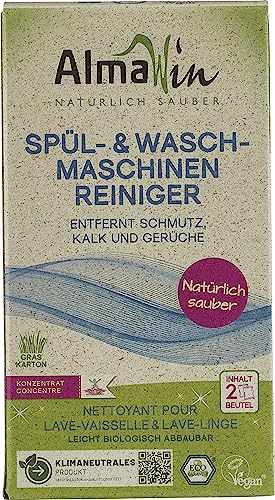 AlmaWin® Spül- & Waschmaschinenreiniger [2x 200g] - Reiniger für Waschmaschine & Geschirrspüler gegen Schmutz, Kalk & Gerüche - Maschinenreiniger für Geschirrspüler & Waschmaschinen, VEGAN
