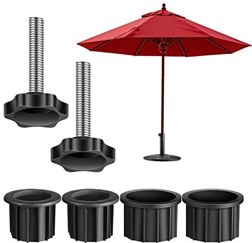 Peosevi Umbrella Stand Parts - 6/12 Accessoires pour Parasol | Kit Rechange pour Parasol 49-38 Mm, Réducteurs D'adaptateur Parasol Standard pour Table Terrasse Balcon Arrière-Cour
