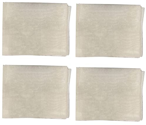 4 panni per il formaggio, 50 x 50 cm, per filtrare, panno da cucina, panno per il formaggio, panno in cotone non sbiancato, adatto per formaggio, succhi di frutta, tofu, caffè, ecc.