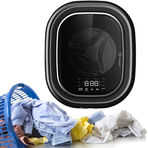 Qiang Mini Machine à Laver Portable Murale Intelligente Compacte pour Vêtements d'enfant,sous-Vêtements,Chaussettes,pour Appartements,Dortoirs,Hôtel,Capacité 3Kg/11,5L