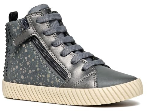 Geox Mädchen J Mirroless Girl Sneaker, Grau, 37 EU