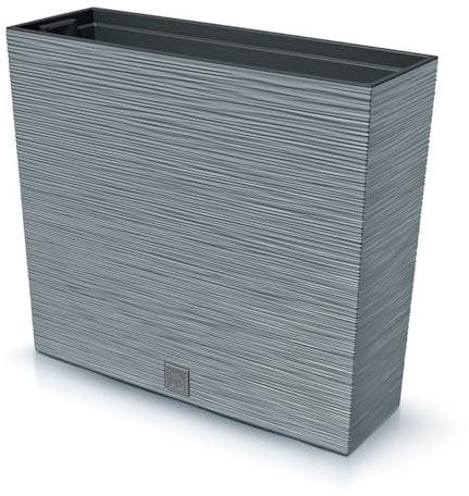 IMJ-Global Moderner Pflanztopf für den Innenbereich, rechteckiger Blumenkübel aus robustem Kunststoff, 44 Liter (58 x 18 x 49,8 cm), Pflanzgefäße, ideal für Haus, Balkon, Garten, Büro, Terrasse