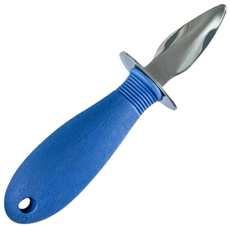 PAMINGONO Cuchillo Para Abrir Ostras Acero Inoxidable Mango Azul Utensilios De Cocina