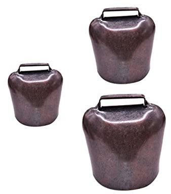 PERSELOSO 2pezzi Campanelli per Pecore e Bovini in Ferro Spesso Suono Decorazione Appendibile per Animali da Fattoria da Campane Rosso Bronzo Medio Antismarrimento per Equini e Ovini