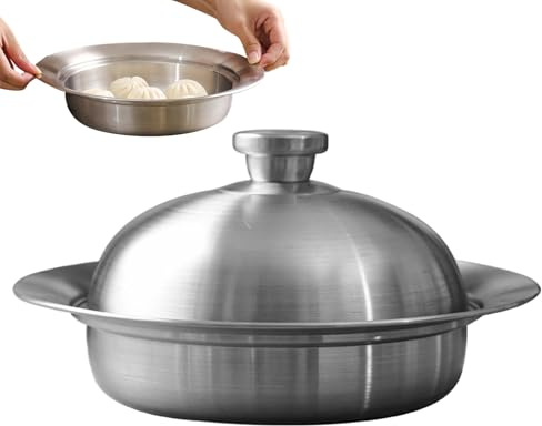 Cestello Vaporiera per Verdure | 28 Cm Vaporiera in Acciaio Inossidabile | Cestello per Cottura a Vapore per Cucina | per Granchio Aragosta Pasta Uova Vongole Verdure Broccoli Frutti di Mare Mais