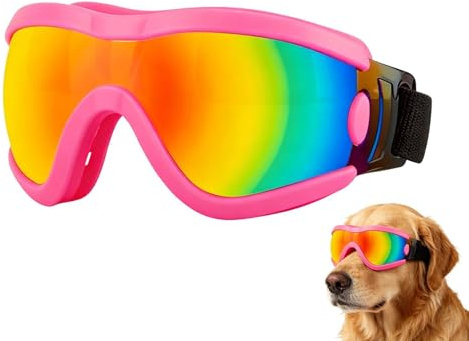 Occhiali da sole per cani, antivento, protezione UV per esterni, protezione UV, protezione UV, per spiaggia, escursionismo, estate, equitazione, guida, taglia M, L, protezione anti riflesso