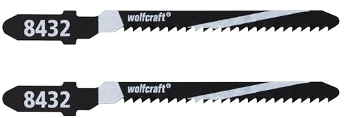 wolfcraft 8432000 Lot de 2 Lames de scie sauteuse 50 mm queue en T