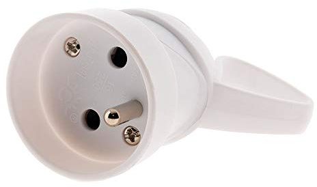 Fiche femelle anneau 1 prise 16A 2P+T - blanc - Zenitech