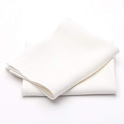 LinenMe 33 x 50 cm Linen Lara Guest Towels, Set of 2, White