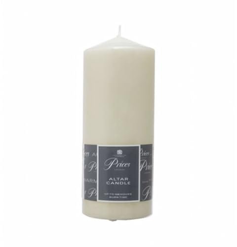 Price's Candles - Altar Candle - 200mm x 80mm - Unscented - Up to 50 Hour Burn Time - Smokeless & Non-Drip - for All Occasions