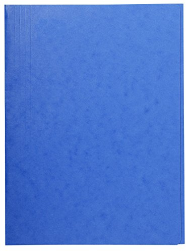 Exacompta 56407E 25er Pack Premium Einschlagmappe. Made in Germany. Aus extra starkem Colorspan-Karton mit 3 Innenklappen und 2 Gummizügen DIN A4 Juris-Mappe Sammelmappe für Büro und Schule blau