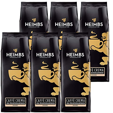 HEIMBS Caff? Crema f?r Kaffeevollautomaten, 250g ganze Bohne, 6er Pack
