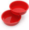 SILIVO Silicone Cake Tins for Baking 8 Inch Round, 2Pcs 20cm Cake Tins, Silicone Cake Moulds for Baking Layer Cakes, Sponges Cakes
