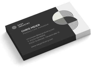 Visitenkarten personalisiert | Production Manager | 1-seitig | Querformat | Menge + Farbe + Papier zur Auswahl | selbst gestalten | hochwertiger Druck | 350 g Qualitätsdruck (Grau, 100 Stück)