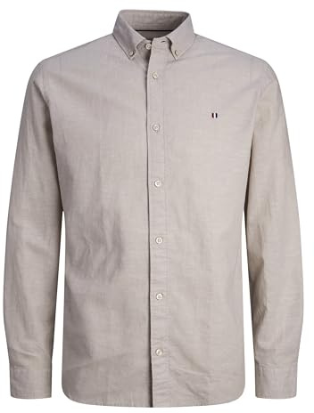 JACK & JONES JPRBLUSUMMER Shield - Camiseta (Talla L/S), Fields of Rye/Fit: Slim Fit, L