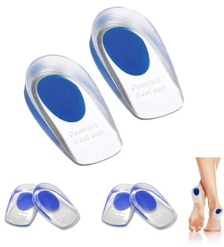 Youery Taloneras Silicona,2 Pares Plantillas de Talón Gel,Aliviar el Dolor Suave Almohadillas de Gel Para Talones,Reducir los Golpes,Plantillas Talon para Fascitis Plantar,Espolon Calcaneo, Tendinitis