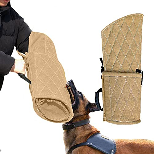 Bitskydd För Hund Träning Av Stora Hundar Passar Pitbull, Schäfer, K9, IPO, Bäst För Unga Hundar Valp Leker Bitande Dragleksak Interaktiv Lek(Color:Khaki)