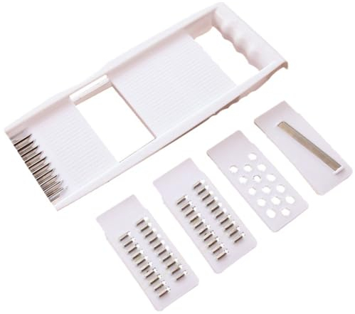 Mandoline Trancheuse Pour Cuisine, Trancheuse Alimentaire 4 En 1 Avec Support à Main, Trancheuse Mandoline Pour Cuisine, Broyeur De Légumes, Broyeur De Julienne, Trancheuse De Légumes Verts, Trancheus