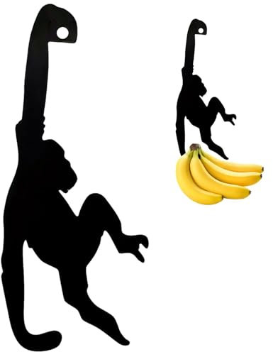 Monkey Banana Holder, Banana Hooks Under Cabinet, Monkey Banana Tree Stand, Modern Banana Hanger Tree Stand, Monkey Shaped Banana Hanger Under Cabinet, Suspending Organizer, for Bananas