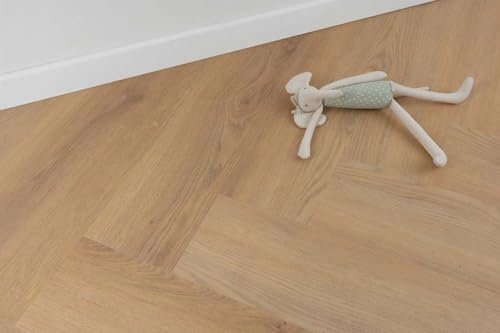 Fischgrät Vinylboden mit Klicksystem und Trittschalldämmung Rigid Klick Vinyl in Holzoptik ideal für Gewerbe und Büro