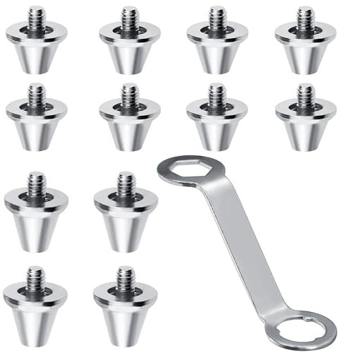 Fussball Schraubstollen Kompatibel mit Nike Ersatzstollen 2 Größen,11mm, 13mm mit Stollenschlüssel für Fußballschuhe