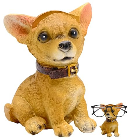Fahibin Brillenhalter Tier, Doggie Animal Stand Brillenhalter,Brillenständer Brillenhalter Hund,Brillenhalter Ornament,für dekorativen Schreibtisch/Zuhause/Büro