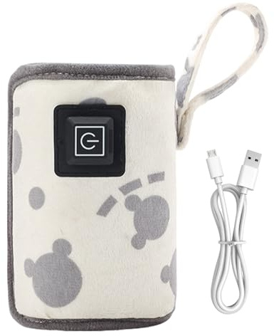 Calentador de botella portátil - de botella de botella de enfermería, conductor de botella de alimentación recargable, calentamiento rápido de leche USB para leche materna y preparación