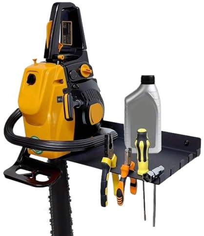 Generico Porta Motosega per Trattore,Montaggio a Parete per Garage Resistente - Rastrelliere Utilitarie per Giardinaggio, Recinzione, Tronchi, Manutenzione del, Officina e Cantiere