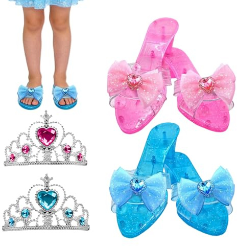 Zapatos De Disfraz De Tacones De Cuña Para Juego De Simulación Con Corona | Zapatos De De Vestir Para Carnaval Vacaciones Teatro Representación Reunión Familiar Cumpleaños