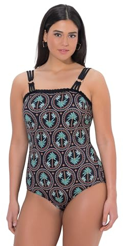 Ulla Popken Donna Costume Intero Nero 50
