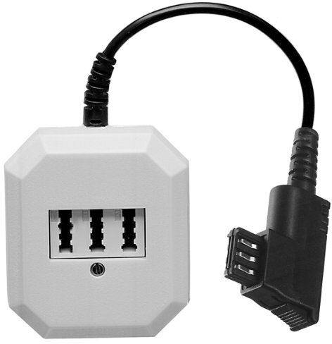 Vivanco TAE Dosenerweiterung 0,2 m (TAE-F Stecker und 3 fach Dose N/F/F Kupplung)