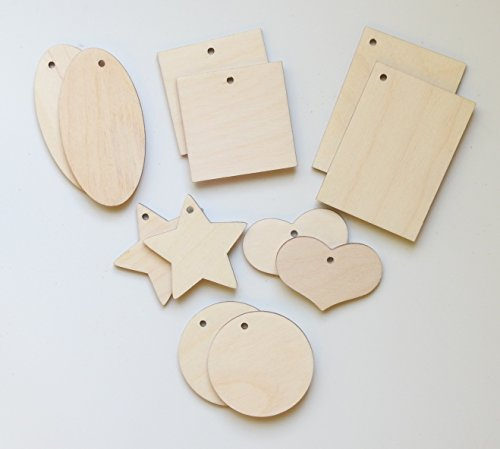 Pièces de bois de différentes formes pour pyrogravure sur bois 12pc (R960P0B0)