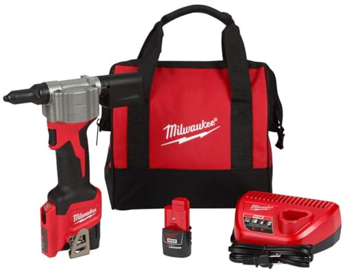 MILWAUKEE ELECTRIC TOOLS CORP 2550-22 M12 Rivet Tool Kit (2550-22)