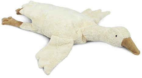 SENGER Tierpuppen Großes Kuscheltier Gans - Weiß: Handgefertigtes, Öko-Freundliches und Kuscheliges Spielzeug, das Liebe und Wärme in jedes Heim bringt