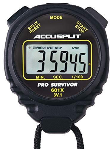 ACCUSPLIT Pro Survivor A601X Stopwatch, Black