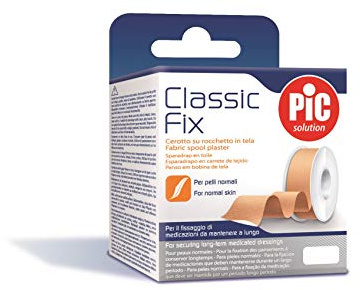 Pic Solution Classic Fix Cerotto Su Rocchetto In Tela, 500 Cm Lunghezza X 10 Cm Larghezza, Pelle - 170 Gr