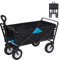EUGAD Bollerwagen faltbar klappbar Transportkarre Handwagen mit 4 Rollen für Camping Einkaufen belastbar bis 80kg, Anthrazit und Türkis
