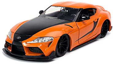 Jada Toys Fast & Furious 2020 Toyota Supra, Tuning-Modell im Maßstab 1:24, zu öffnende Türen, Motorhaube und Kofferraum, orange