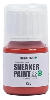 Sneakers ER Premium Leather Shoe Paint - RED 30ml Flexible Sneaker Paint for Repair, Restore, and Customising Footwear