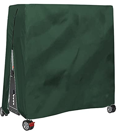 Yusheng Table Tennis Table Heavy Duty Waterproof Dustproof Anti-UV 420D Oxford Fabric Pong Table With Zipper, Indoor/Outdoor Dust For Foldable Table Tennis 165x70x185cm (Green)
