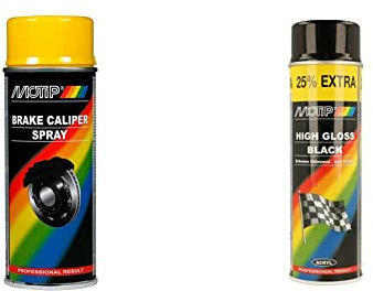 Motip MO04097 Peinture pour Trier de Frein - Jaune & Rallye Peinture - Noir brillant - 500ml